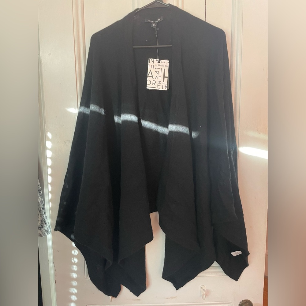 NWT black cashmere wrap/shawl